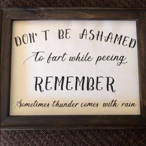 Custom bathroom sign